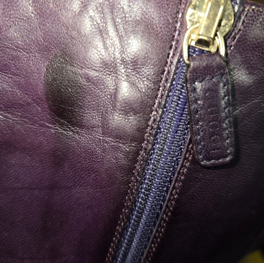 Vintage Gucci Women’s Size 7.5 Long Leather Purple Heels Boots - Picture 7 of 15